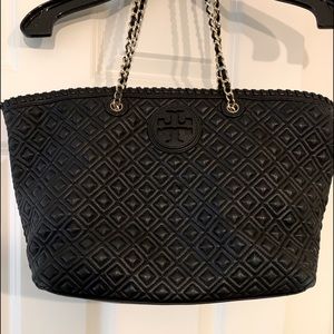 Tory Burch leather handbag.